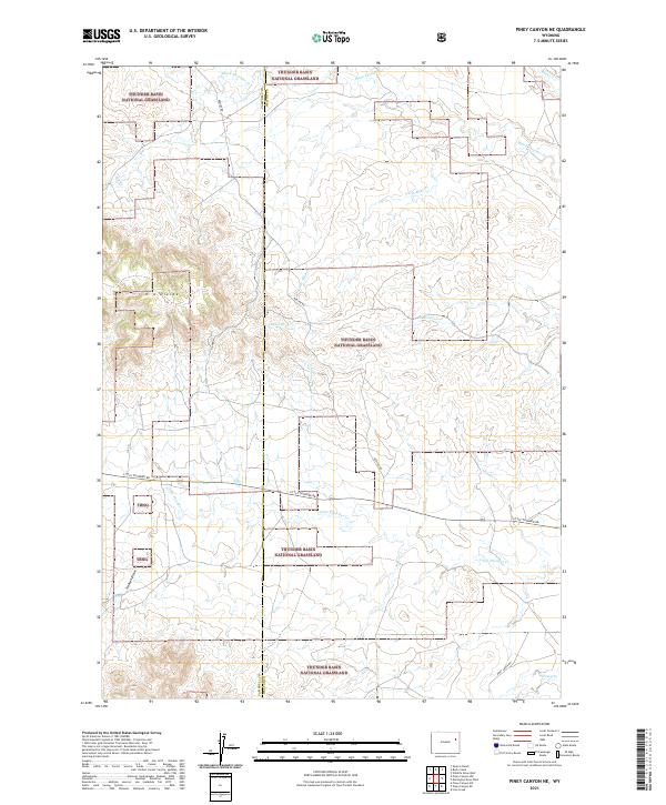 Piney Canyon NE, WY — USGS 7.5-minute topo (2021)