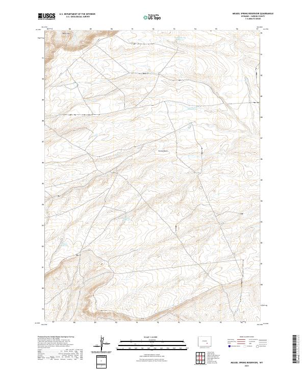 Measel Spring Reservoir, WY — USGS 7.5-minute topo (2021)