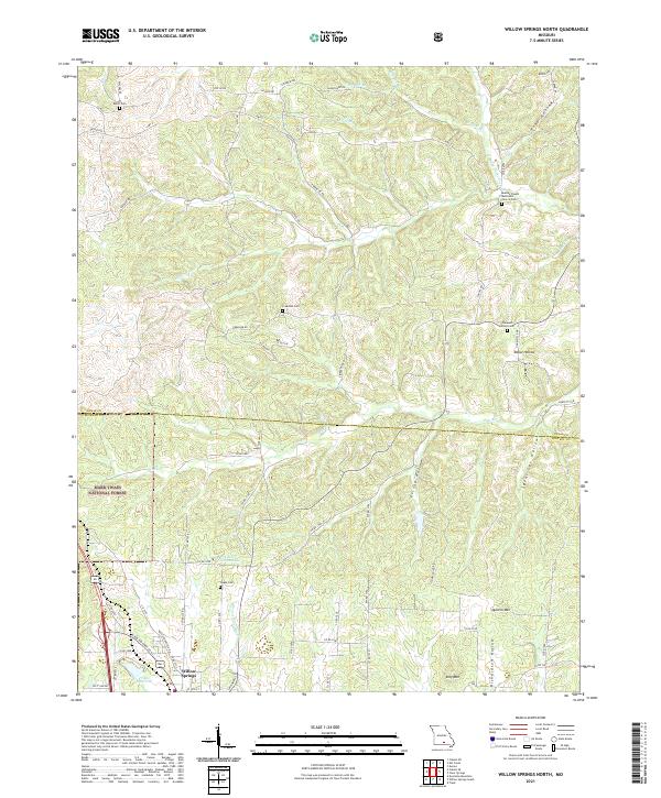 Willow Springs North, MO — USGS 7.5-minute topo (2021)
