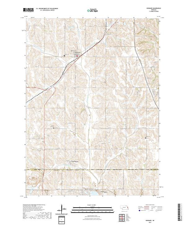 Kennard, NE — USGS 7.5-minute topo (2021)