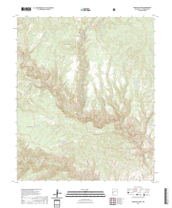 Woodland Park, NM — USGS 7.5-minute topo (2023)