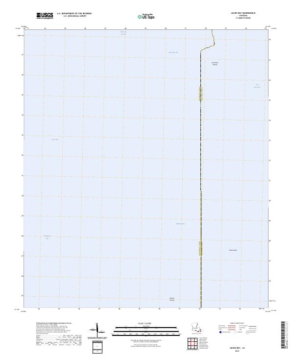 Jacko Bay, LA — USGS 7.5-minute topo (2024)