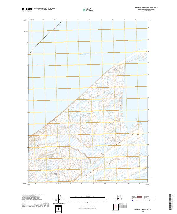 Trinity Islands C-2 SW, AK — USGS 7.5-minute topo (2021)