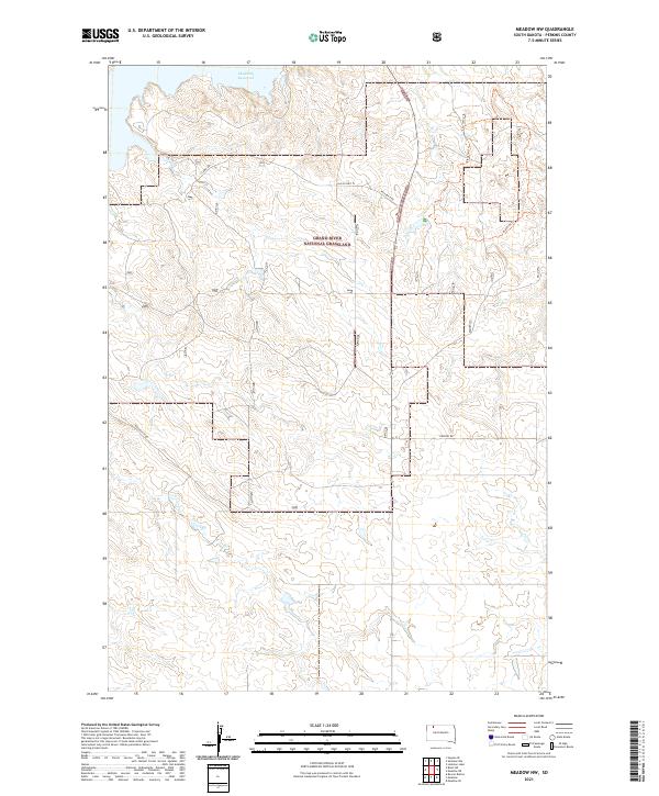 Meadow NW, SD — USGS 7.5-minute topo (2021)