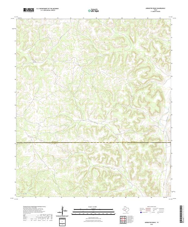 Aermotor Draw, TX — USGS 7.5-minute topo (2022)