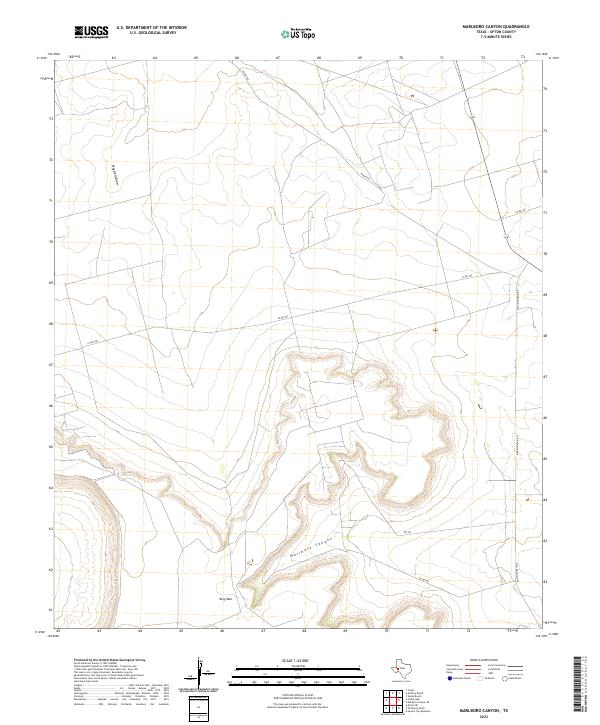 Marlboro Canyon, TX — USGS 7.5-minute topo (2022)