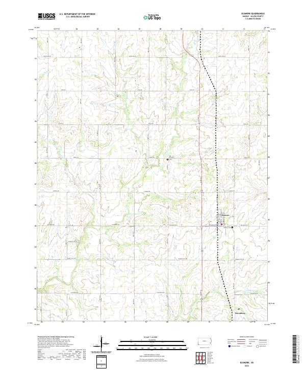Elsmore, KS — USGS 7.5-minute topo (2022)