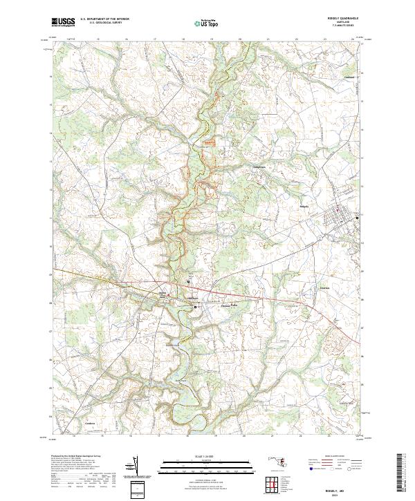 Ridgely, MD — USGS 7.5-minute topo (2023)