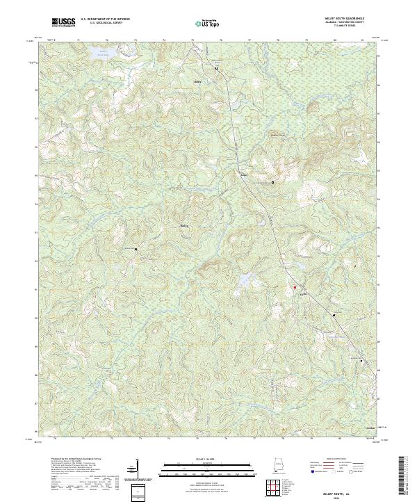 Millry South, AL — USGS 7.5-minute topo (2024)