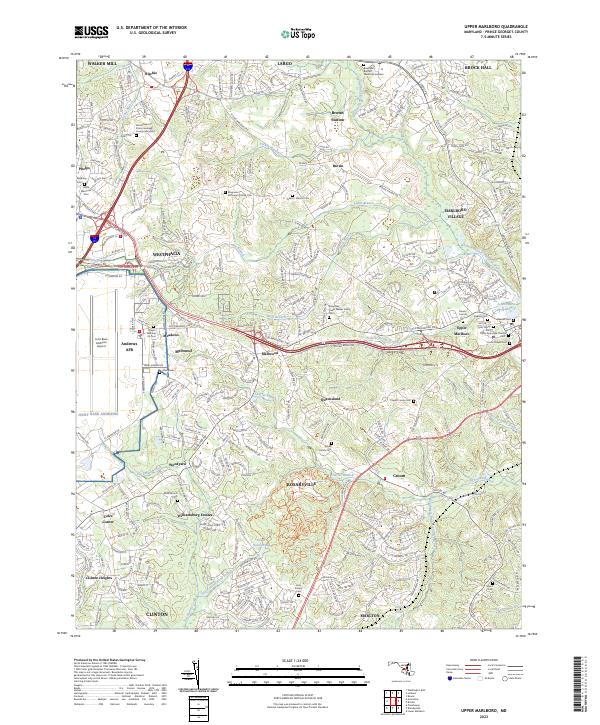 Upper Marlboro, MD — USGS 7.5-minute topo (2023)