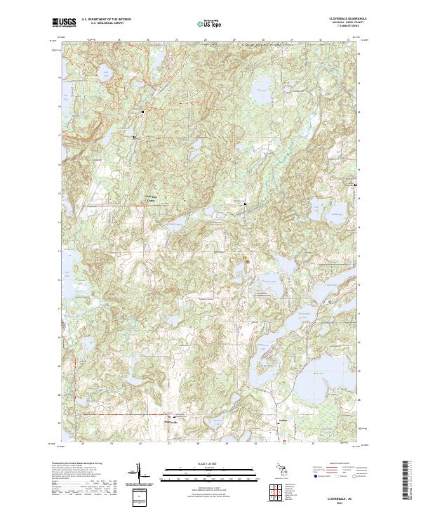Cloverdale, MI — USGS 7.5-minute topo (2023)