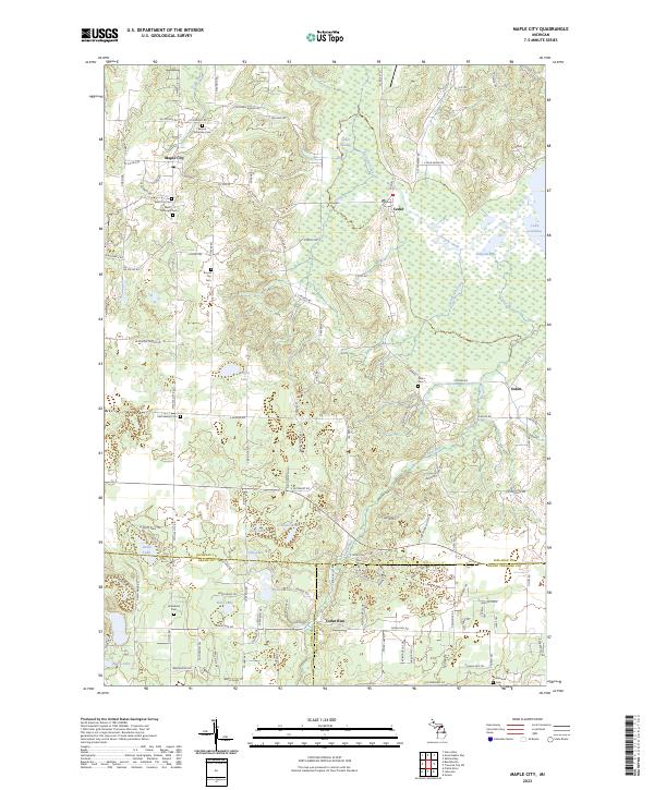 Maple City, MI — USGS 7.5-minute topo (2023)