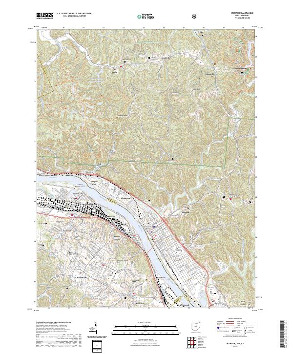 Ironton, OH-KY — USGS 7.5-minute topo (2023)