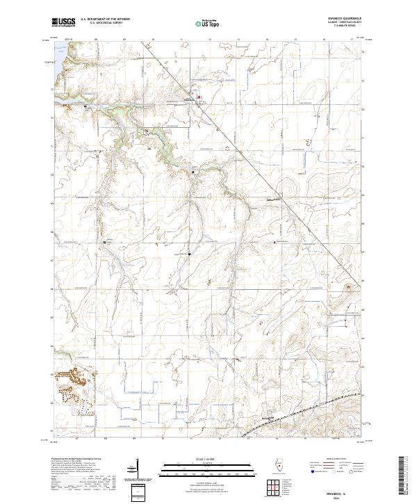 Owaneco, IL — USGS 7.5-minute topo (2024)