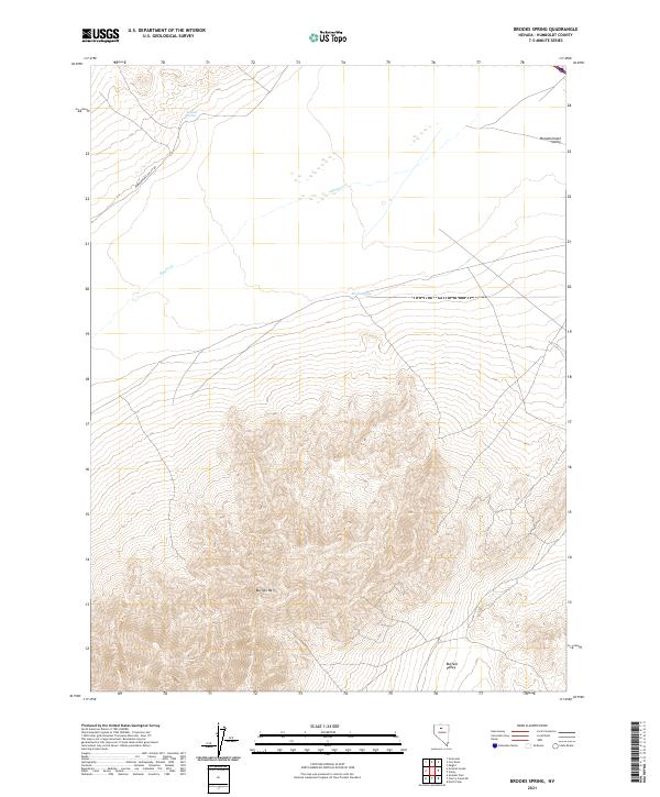 Brooks Spring, NV — USGS 7.5-minute topo (2021)