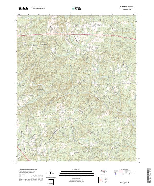 Siler City NE, NC — USGS 7.5-minute topo (2022)
