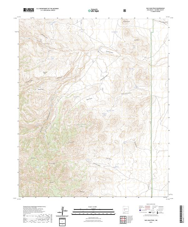 San Juan Peak, NM — USGS 7.5-minute topo (2023)
