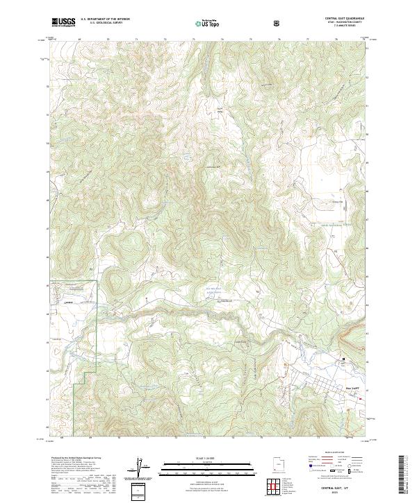 Central East, UT — USGS 7.5-minute topo (2023)