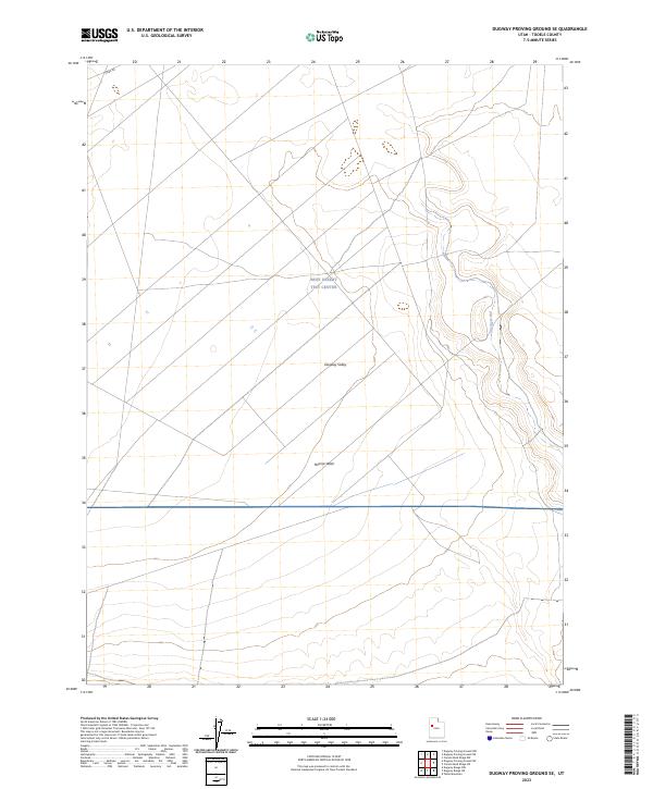 Dugway Proving Ground SE, UT — USGS 7.5-minute topo (2023)
