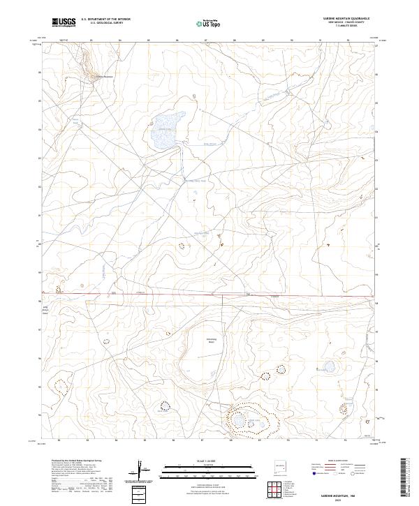 Sardine Mountain, NM — USGS 7.5-minute topo (2023)