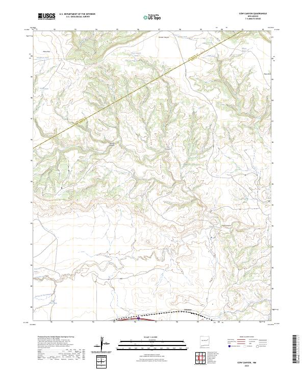 Cow Canyon, NM — USGS 7.5-minute topo (2023)