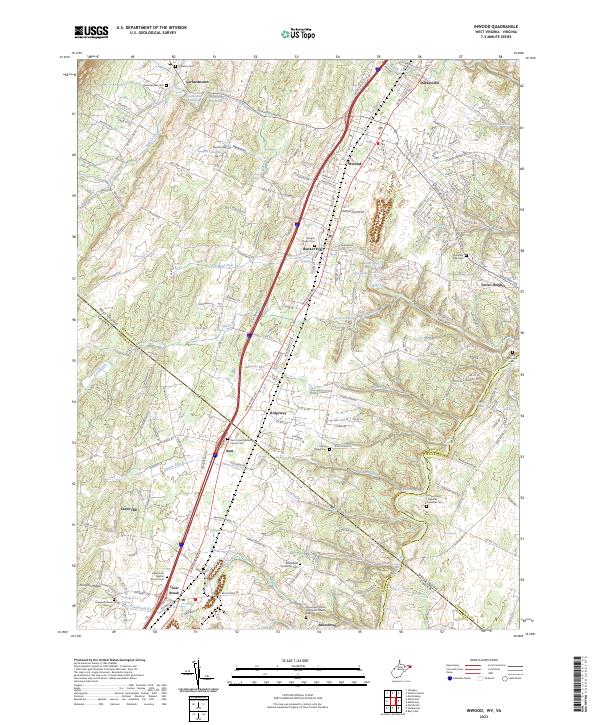Inwood, WV-VA — USGS 7.5-minute topo (2023)