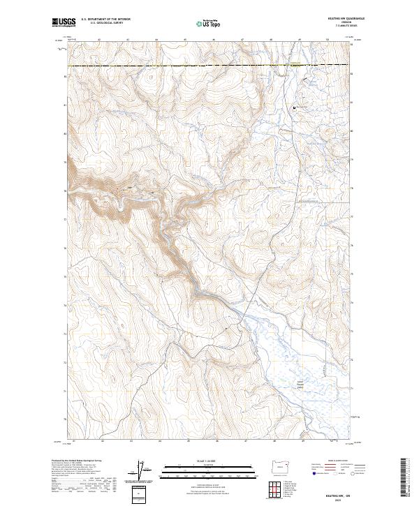 Keating NW, OR — USGS 7.5-minute topo (2023)