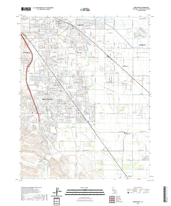 Brentwood, CA — USGS 7.5-minute topo (2021)