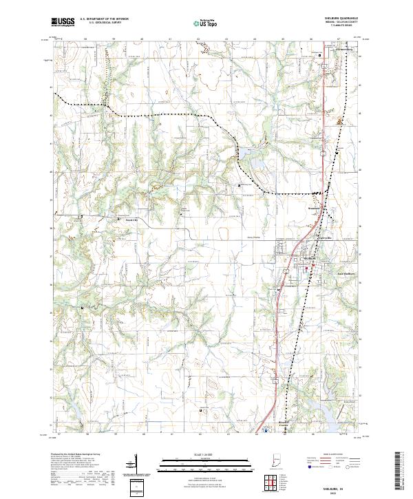 Shelburn, IN — USGS 7.5-minute topo (2022)