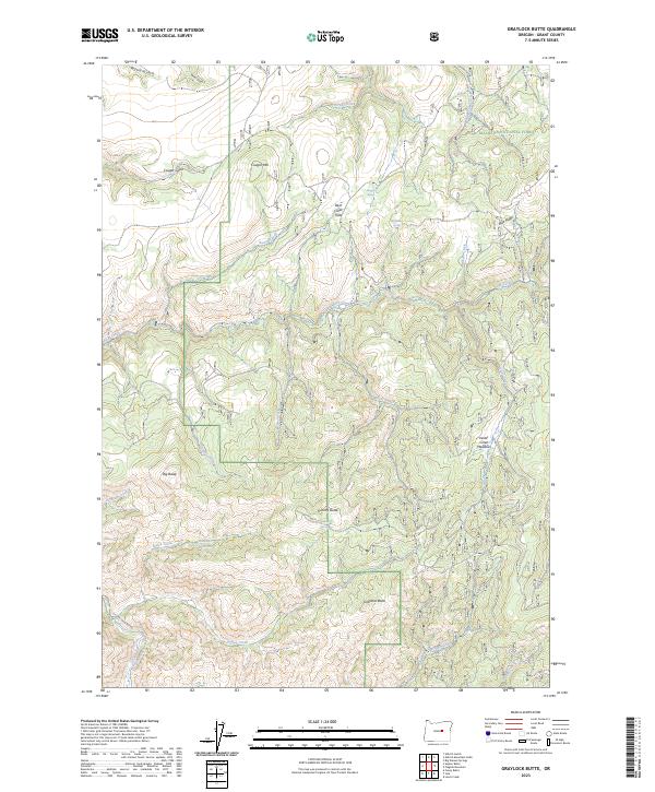 Graylock Butte, OR — USGS 7.5-minute topo (2023)