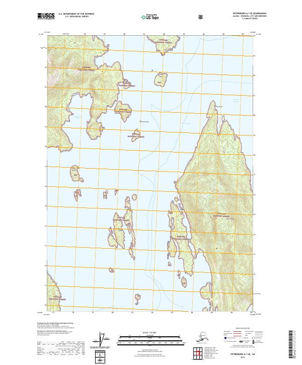 Petersburg A-1 SE, AK — USGS 7.5-minute topo (2021)