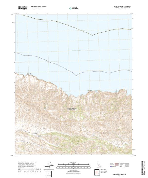 Santa Cruz Island B, CA — USGS 7.5-minute topo (2021)