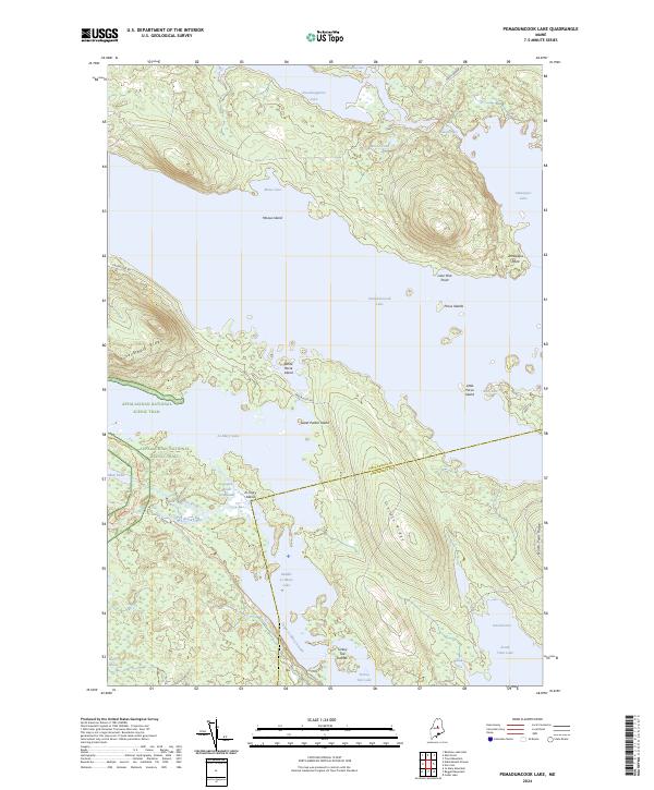 Pemadumcook Lake, ME — USGS 7.5-minute topo (2024)