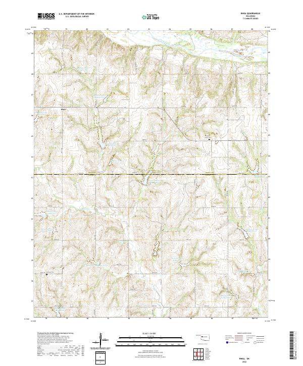 Rhea, OK — USGS 7.5-minute topo (2022)