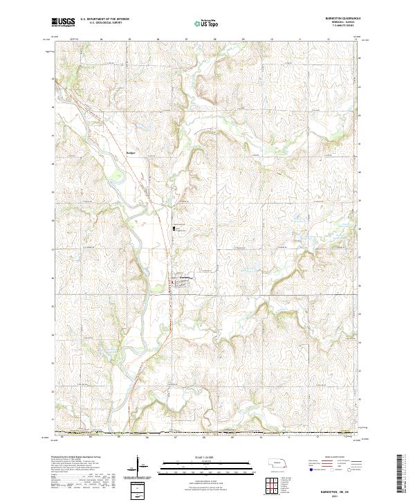 Barneston, NE-KS — USGS 7.5-minute topo (2021)