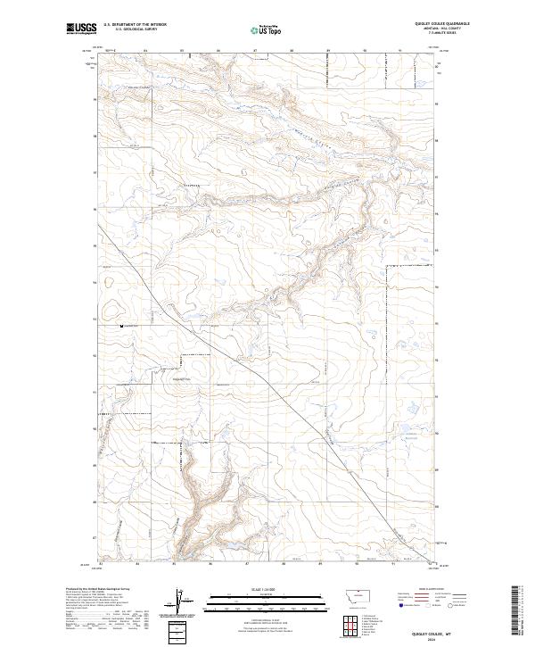 Quigley Coulee, MT — USGS 7.5-minute topo (2024)