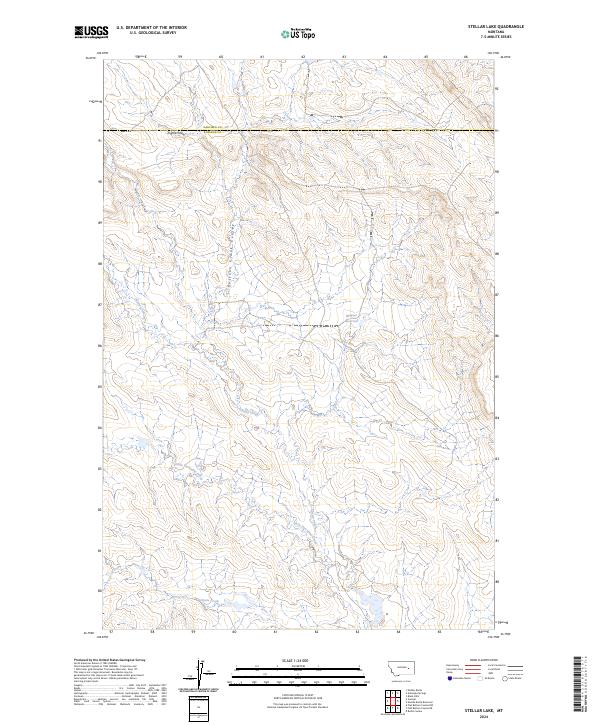 Stellar Lake, MT — USGS 7.5-minute topo (2024)