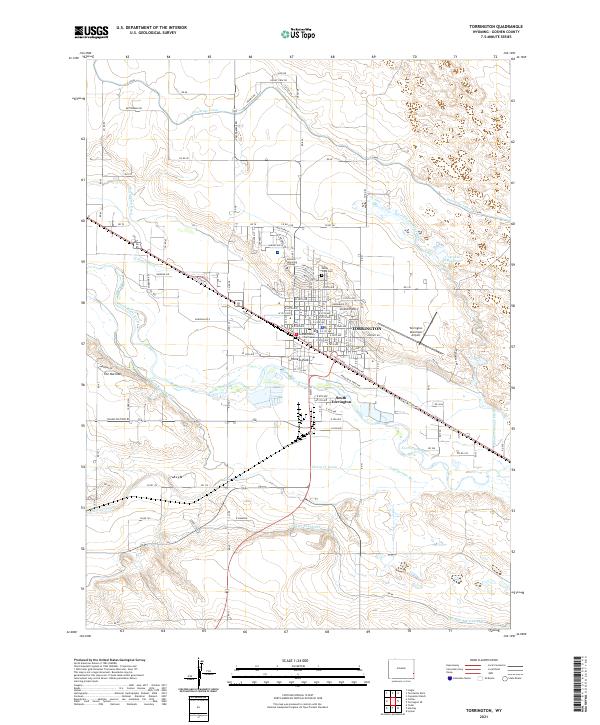 Torrington, WY — USGS 7.5-minute topo (2021)