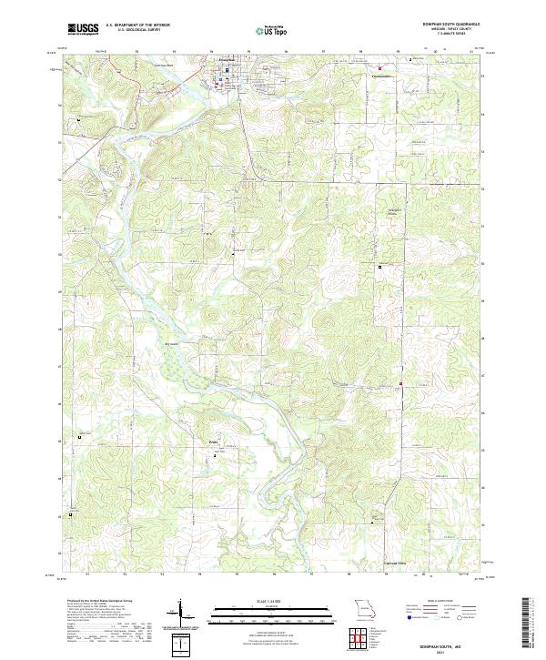 Doniphan South, MO — USGS 7.5-minute topo (2021)