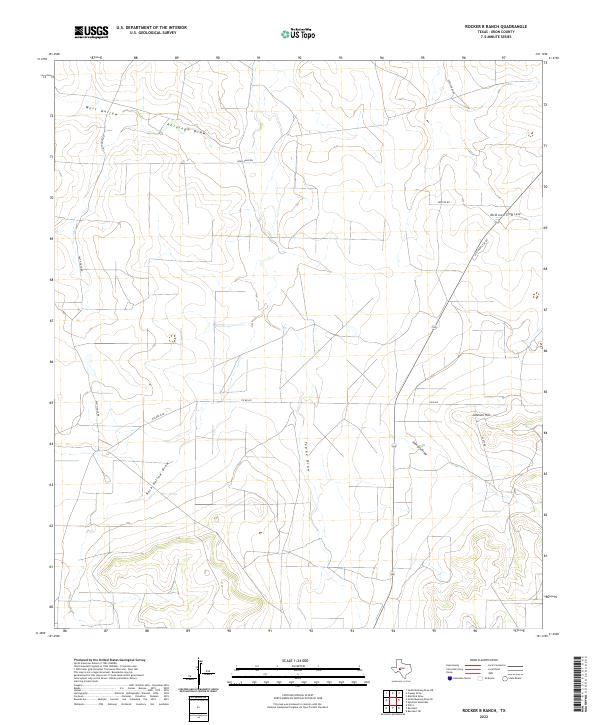 Rocker B Ranch, TX — USGS 7.5-minute topo (2022)