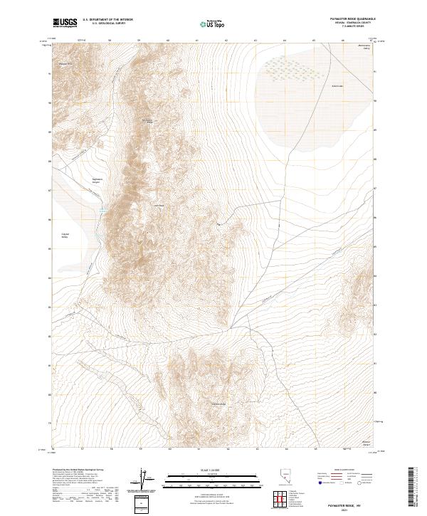 Paymaster Ridge, NV — USGS 7.5-minute topo (2021)