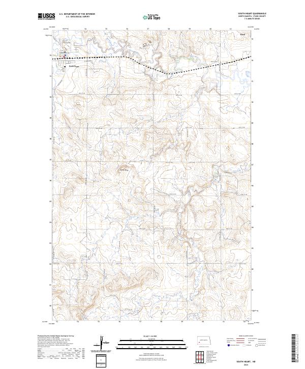 South Heart, ND — USGS 7.5-minute topo (2024)