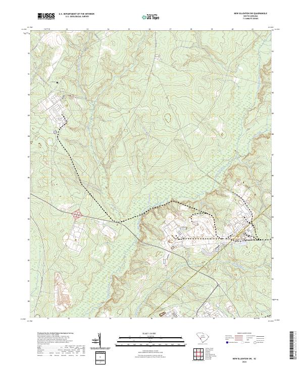 New Ellenton SW, SC — USGS 7.5-minute topo (2024)