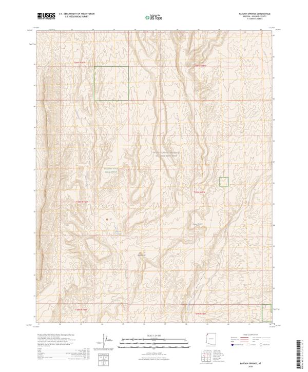 Pakoon Springs, AZ — USGS 7.5-minute topo (2026)