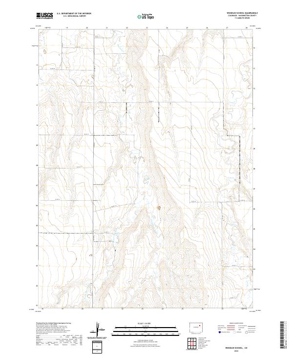 Woodlin School, CO — USGS 7.5-minute topo (2022)