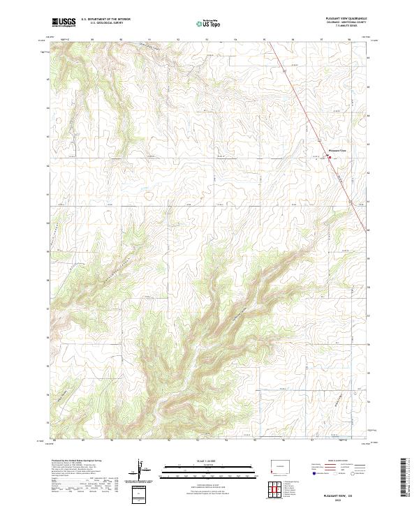 Pleasant View, CO — USGS 7.5-minute topo (2022)