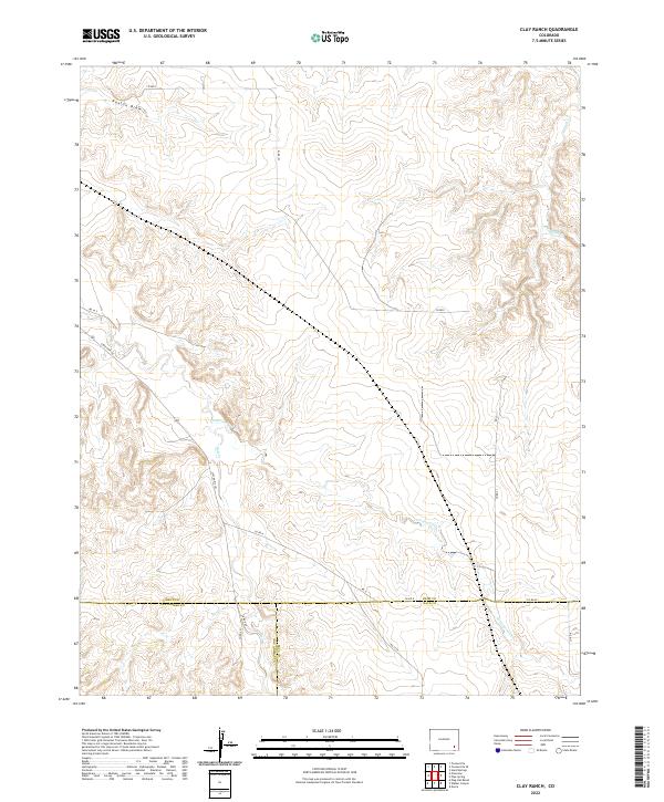 Clay Ranch, CO — USGS 7.5-minute topo (2022)
