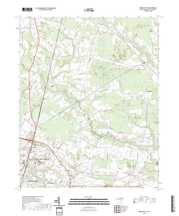 Greenville NE, NC — USGS 7.5-minute topo (2022)