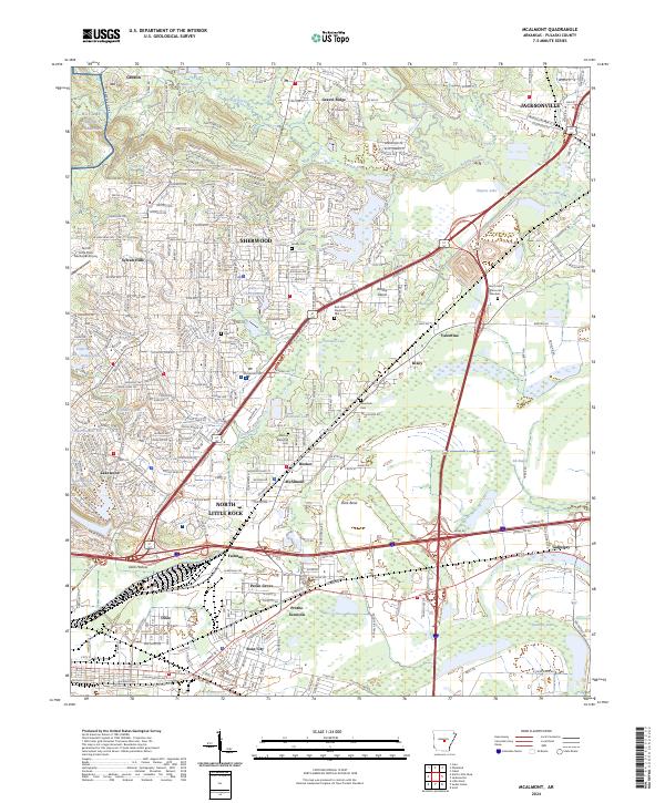 McAlmont, AR — USGS 7.5-minute topo (2024)
