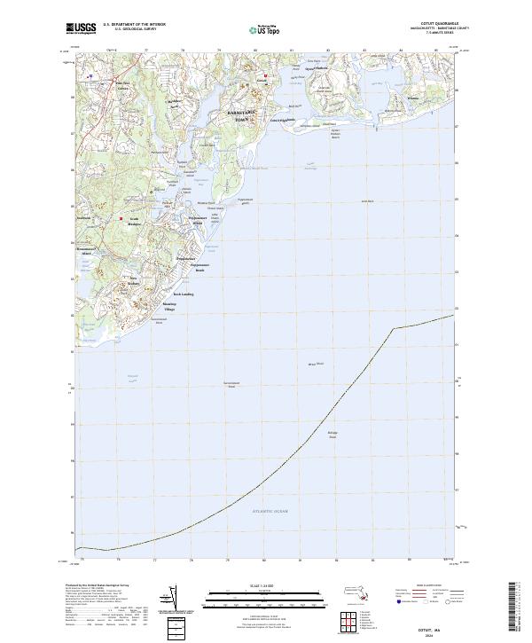 Cotuit, MA — USGS 7.5-minute topo (2024)
